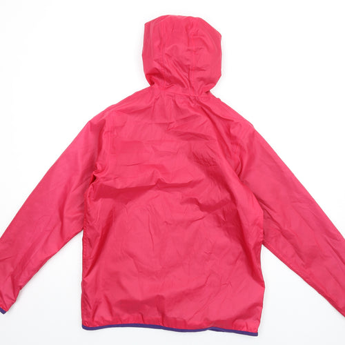 Quechua Girls Pink Rain Coat Coat Size 14 Years Zip