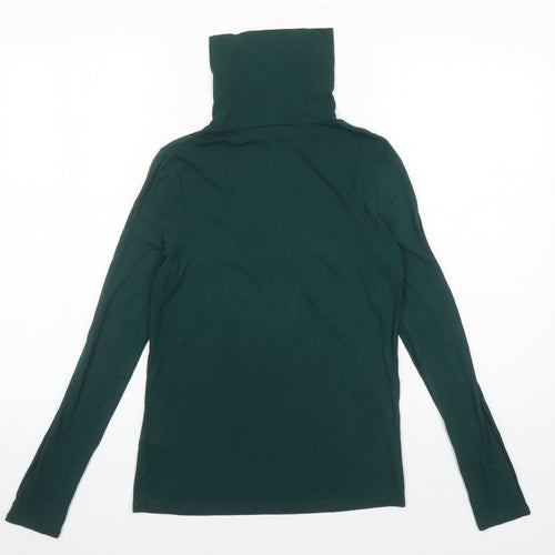 New Look Womens Green Viscose Basic T-Shirt Size 12 High Neck