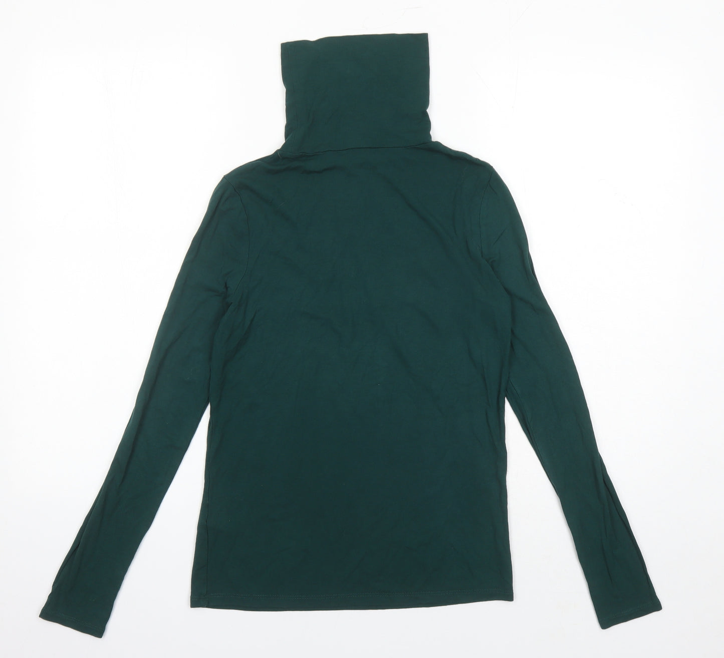 New Look Womens Green Viscose Basic T-Shirt Size 12 High Neck