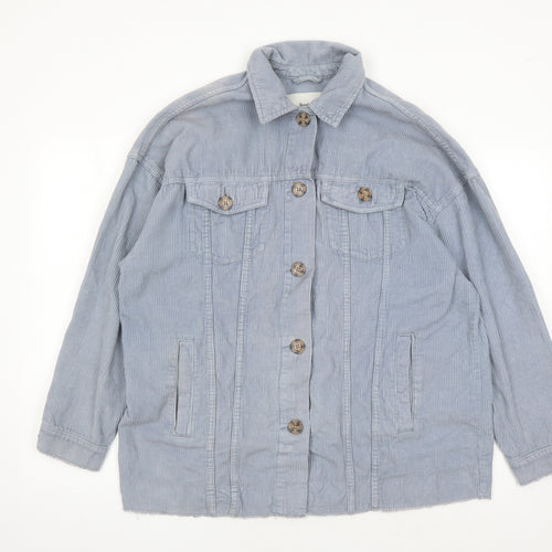 Stradivarius Mens Blue Jacket Size S Button