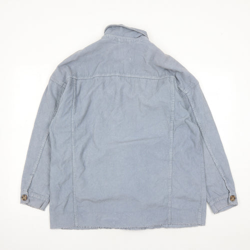 Stradivarius Mens Blue Jacket Size S Button