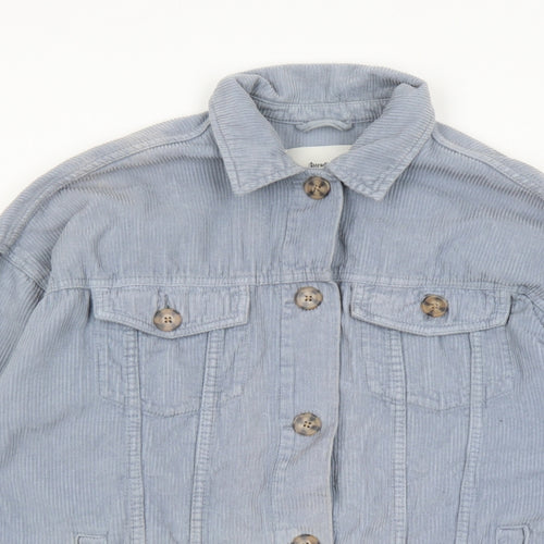 Stradivarius Mens Blue Jacket Size S Button