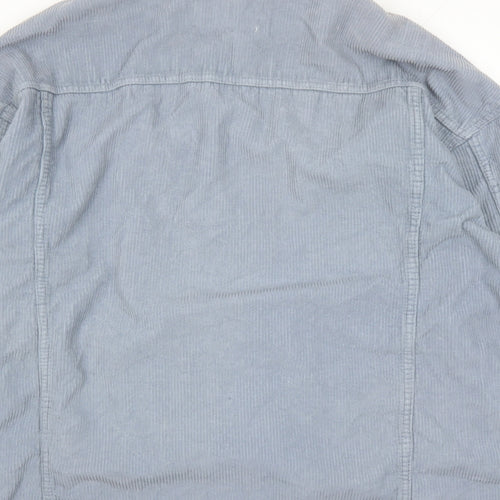 Stradivarius Mens Blue Jacket Size S Button