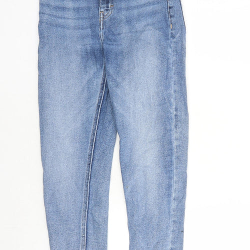 Topshop Womens Blue Cotton Skinny Jeans Size 26 in L27 in Regular Zip - Pockets