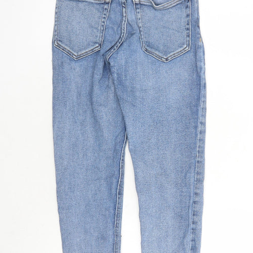 Topshop Womens Blue Cotton Skinny Jeans Size 26 in L27 in Regular Zip - Pockets