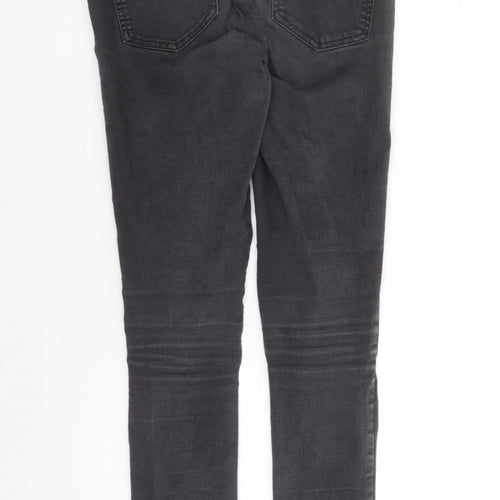 George Womens Black Cotton Skinny Jeans Size 10 L30 in Regular Zip - Size 10-12