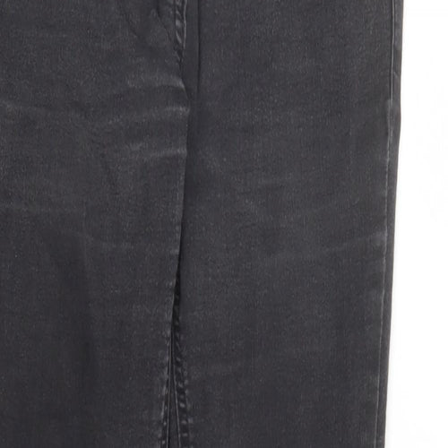 George Womens Black Cotton Skinny Jeans Size 10 L30 in Regular Zip - Size 10-12