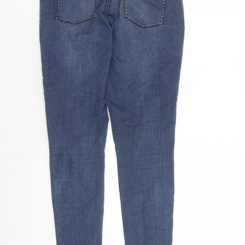Marks and Spencer Womens Blue Cotton Jegging Jeans Size 12 L27 in Regular Zip