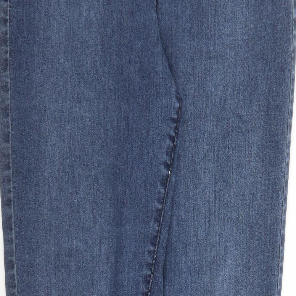 Marks and Spencer Womens Blue Cotton Jegging Jeans Size 12 L27 in Regular Zip
