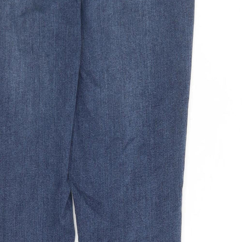 Marks and Spencer Womens Blue Cotton Jegging Jeans Size 12 L27 in Regular Zip