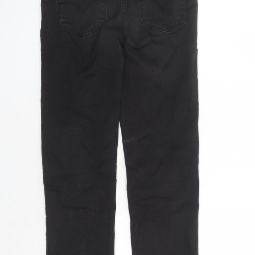 Levi's Womens Black Cotton Straight Jeans Size 28 in L28 in Regular Zip - Shaping