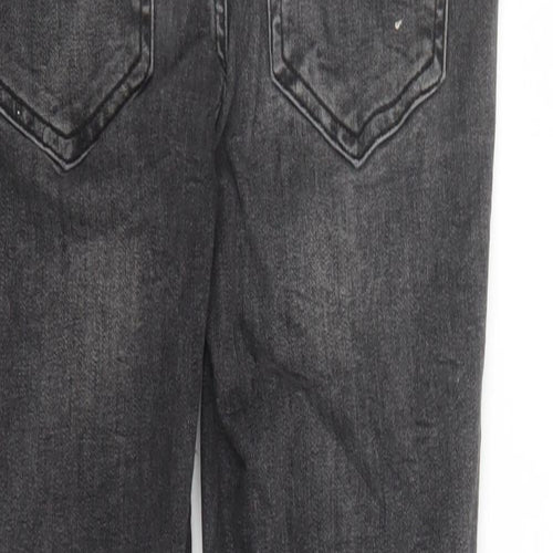 Pieces Womens Grey Cotton Skinny Jeans Size S L28 in Regular Zip - Pockets