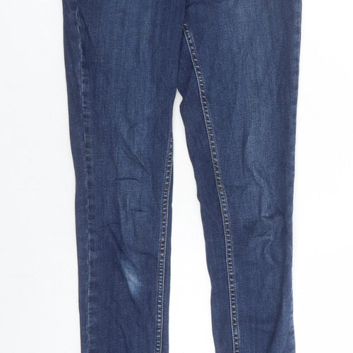 Oasis Womens Blue Cotton Skinny Jeans Size 8 L29 in Regular Zip - Pockets