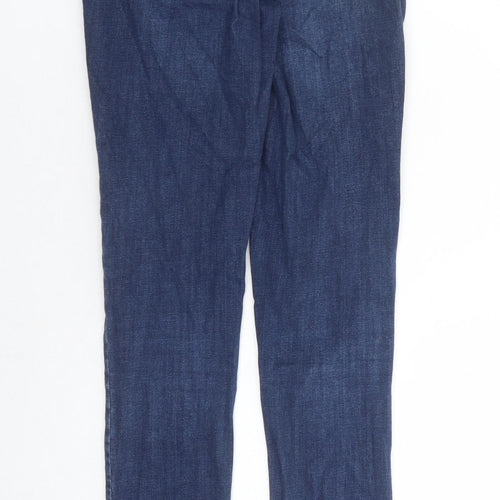 Oasis Womens Blue Cotton Skinny Jeans Size 8 L29 in Regular Zip - Pockets