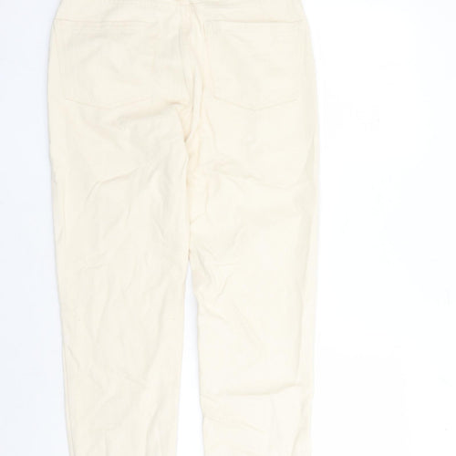 AsYou Womens Beige Cotton Straight Jeans Size 30 in L28 in Regular Zip - Pockets