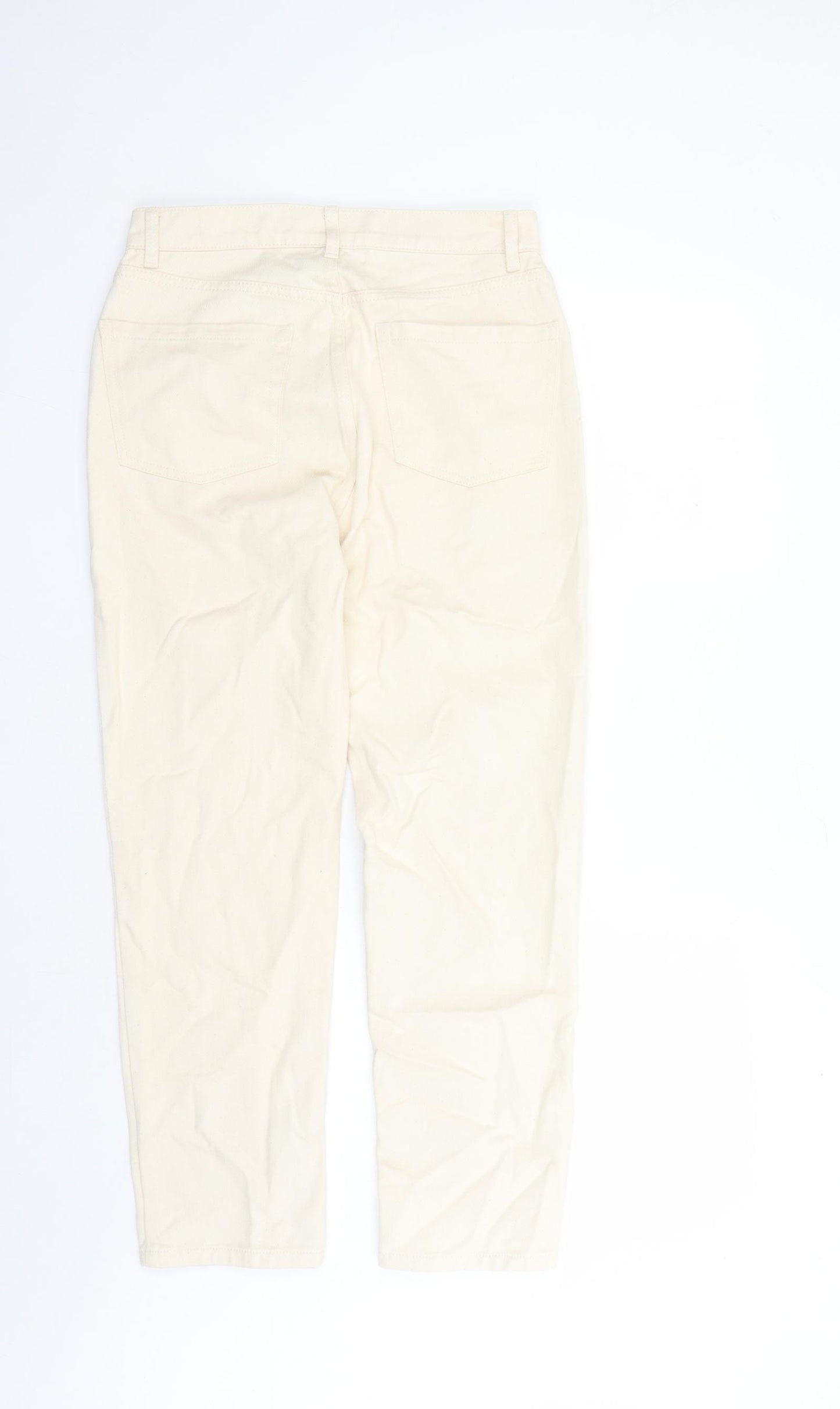 AsYou Womens Beige Cotton Straight Jeans Size 30 in L28 in Regular Zip - Pockets