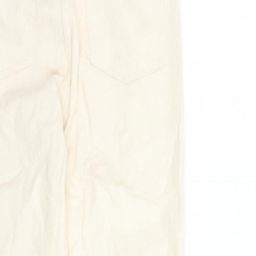 AsYou Womens Beige Cotton Straight Jeans Size 30 in L28 in Regular Zip - Pockets