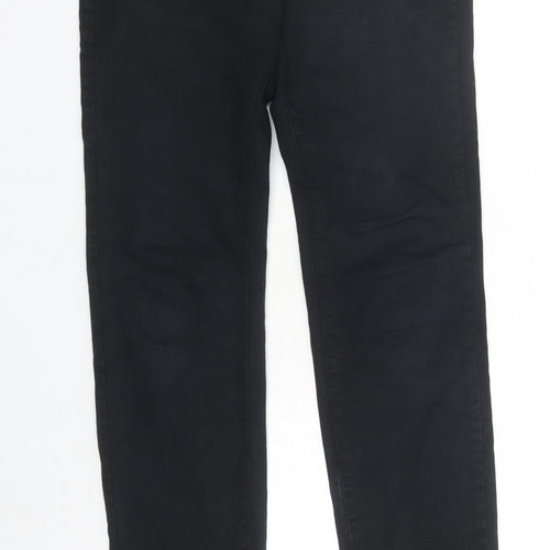 Stradivarius Mens Black Polyester Straight Jeans Size 32 in L31 in Regular Zip - Pockets