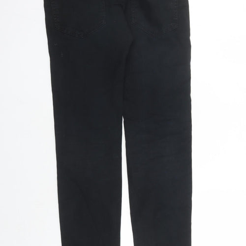 Stradivarius Mens Black Polyester Straight Jeans Size 32 in L31 in Regular Zip - Pockets