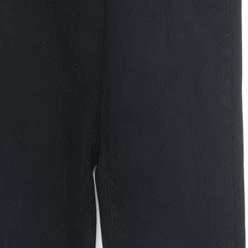 Stradivarius Mens Black Polyester Straight Jeans Size 32 in L31 in Regular Zip - Pockets