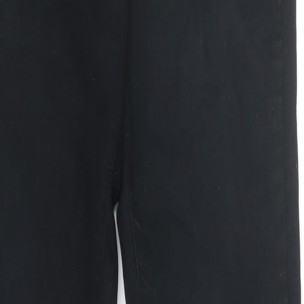 Stradivarius Mens Black Polyester Straight Jeans Size 32 in L31 in Regular Zip - Pockets