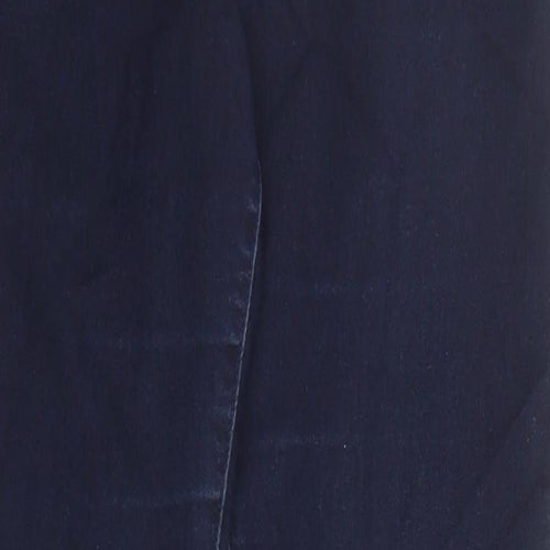 Marks and Spencer Womens Blue Cotton Jegging Jeans Size 8 L29 in Regular Zip - Pockets