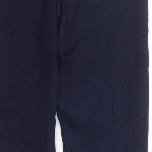 Marks and Spencer Womens Blue Cotton Jegging Jeans Size 8 L29 in Regular Zip - Pockets