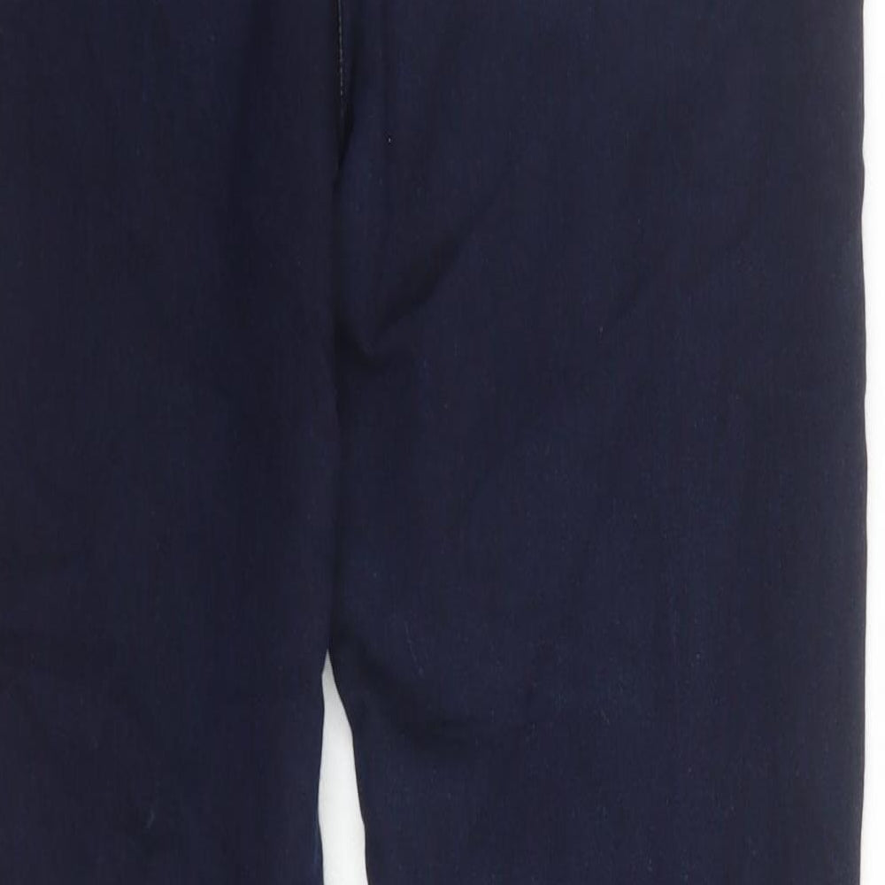 Marks and Spencer Womens Blue Cotton Jegging Jeans Size 8 L29 in Regular Zip - Pockets