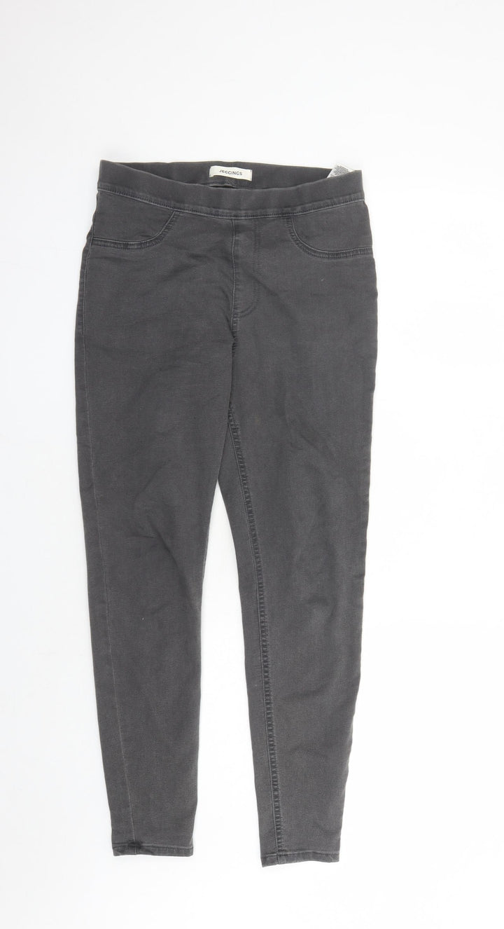 Marks and Spencer Womens Grey Cotton Jegging Jeans Size 10 L27 in Regular - Stretch