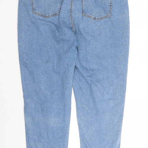 Denim & Co. Womens Blue Cotton Straight Jeans Size 18 L27 in Regular Zip - Pockets