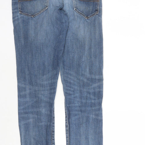 Ralph Lauren Mens Blue Cotton Straight Jeans Size 34 in L32 in Regular Button - Pockets