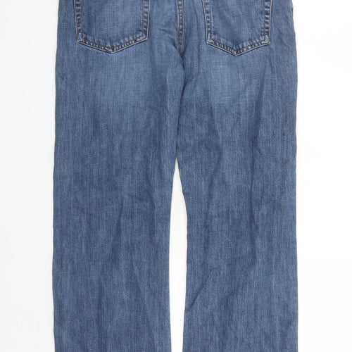 H&M Mens Blue Cotton Straight Jeans Size 30 in L32 in Regular Button - Pockets