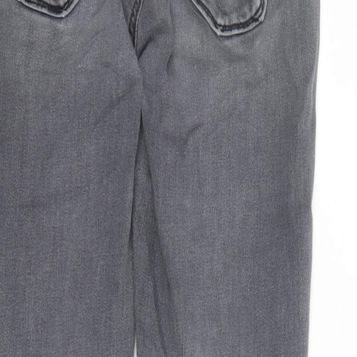 LOFT Womens Grey Cotton Straight Jeans Size 30 in L29 in Regular Zip - Pockets