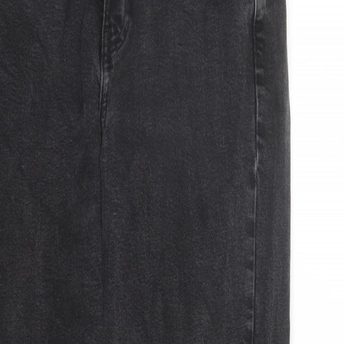 Denim & Co. Womens Black Cotton Mom Jeans Size 12 L29 in Regular Zip - Pockets