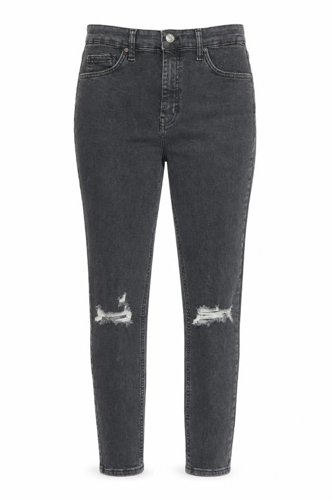 Topshop Womens Black Cotton Skinny Jeans Size 30 in L27 in Regular Zip - Pockets
