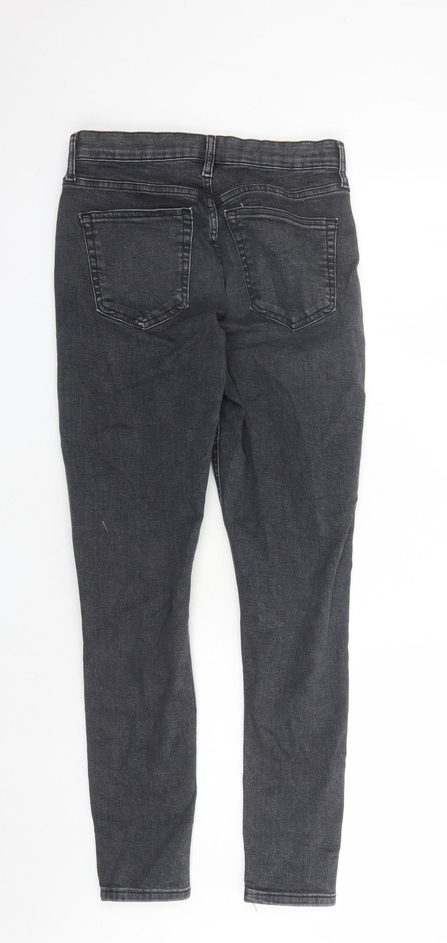 Topshop Womens Black Cotton Skinny Jeans Size 30 in L27 in Regular Zip - Pockets