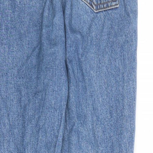 Topshop Womens Blue Cotton Mom Jeans Size 30 in L29 in Regular Zip - Pockets