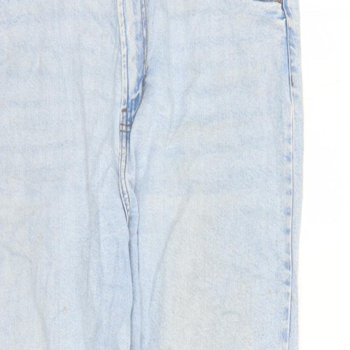 Denim & Co. Womens Blue Cotton Straight Jeans Size 18 L31 in Regular Zip - Pockets