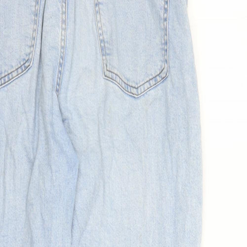 Denim & Co. Womens Blue Cotton Straight Jeans Size 18 L31 in Regular Zip - Pockets