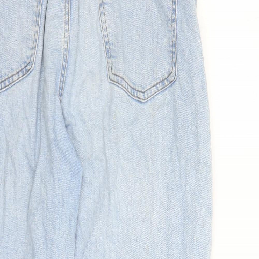 Denim & Co. Womens Blue Cotton Straight Jeans Size 18 L31 in Regular Zip - Pockets
