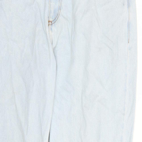 ASOS Mens Blue Cotton Straight Jeans Size 38 in L32 in Regular Zip - Pockets