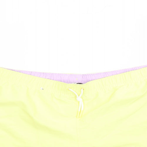 Marks and Spencer Mens Yellow Polyester Sweat Shorts Size 3XL L6 in Regular Drawstring - Elasticated Waist Swim Shorts Pockets