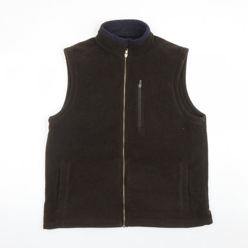 Hawkshead Mens Brown Jacket Waistcoat Size M Zip - Pockets