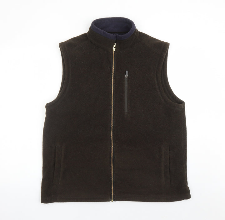 Hawkshead Mens Brown Jacket Waistcoat Size M Zip - Pockets