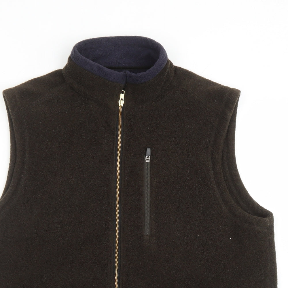 Hawkshead Mens Brown Jacket Waistcoat Size M Zip - Pockets