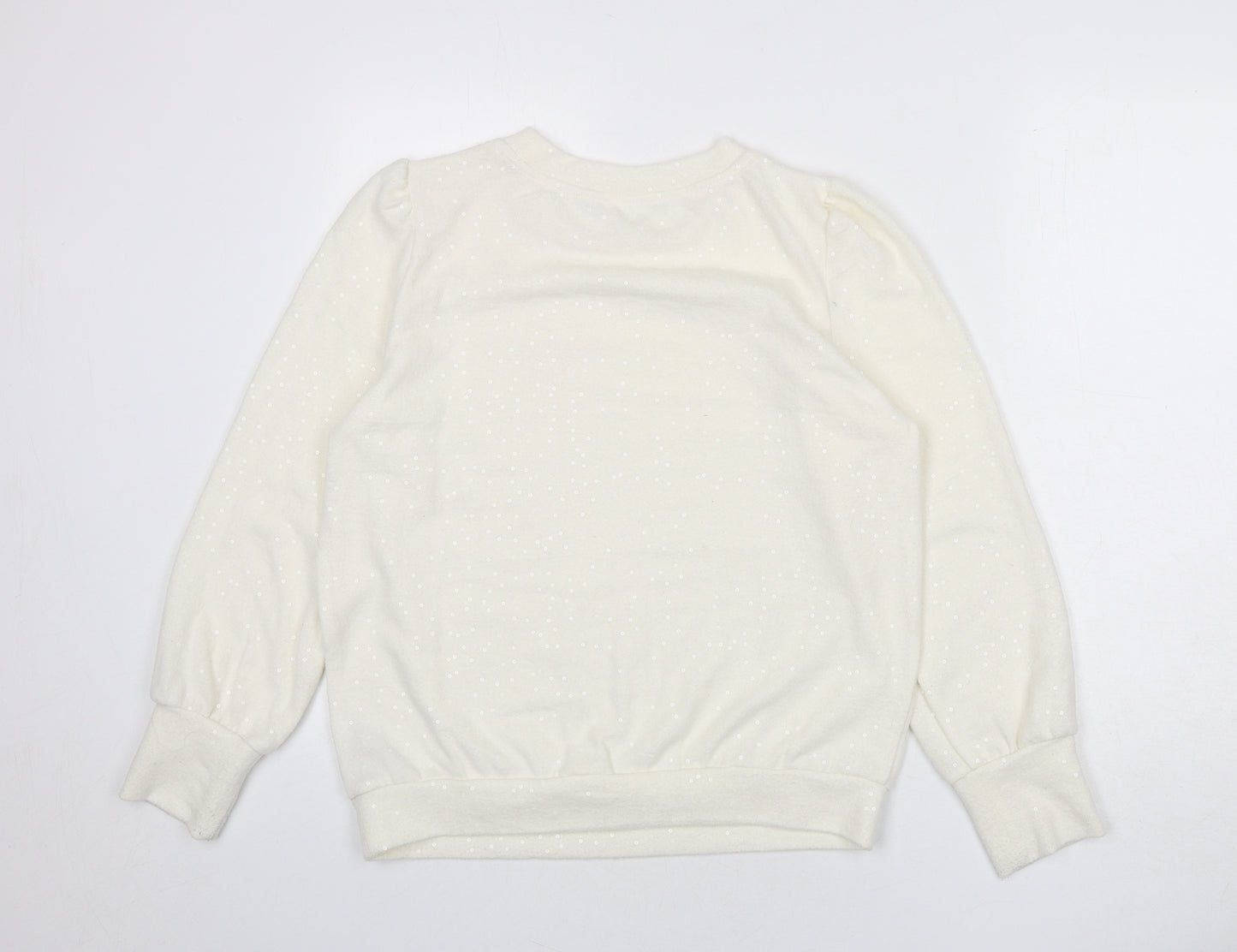 Beloved Womens Ivory Polyester Pullover Sweatshirt Size M Pullover - Sequins