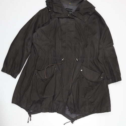 Limited Collection Womens Brown Rain Coat Coat Size 14 Zip