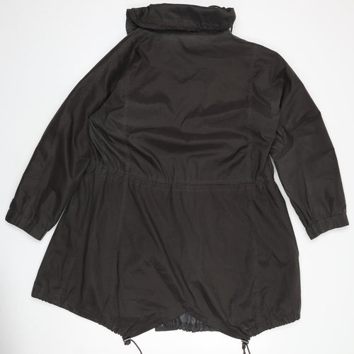 Limited Collection Womens Brown Rain Coat Coat Size 14 Zip