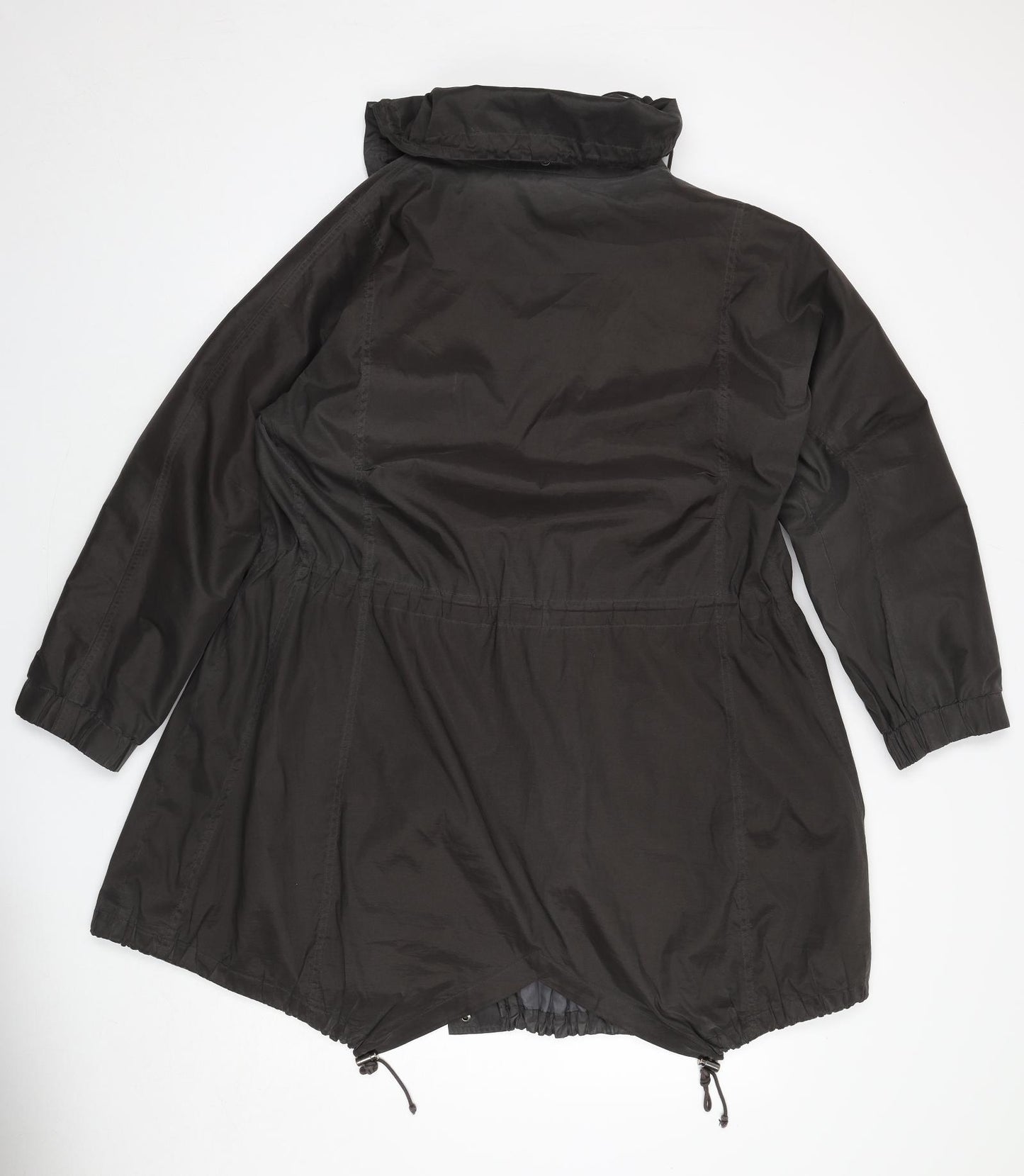Limited Collection Womens Brown Rain Coat Coat Size 14 Zip