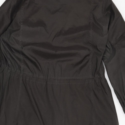 Limited Collection Womens Brown Rain Coat Coat Size 14 Zip